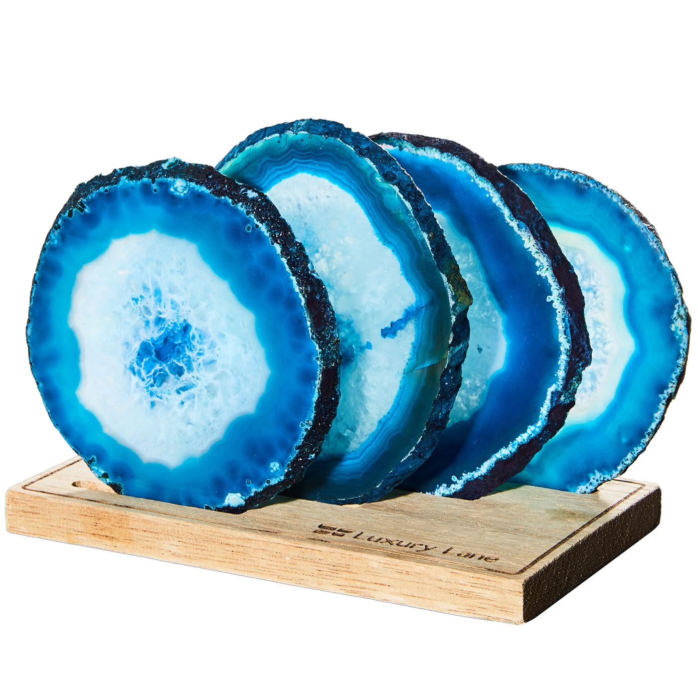 Amazon.com: Luxury Lane Set of 4 Large Natural Brazilian Agate